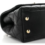 Caviar Quilted Extra Mini Coco Handle Flap Black