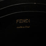 Shearling Vitello Dolce Macro FF 1974 Mini Baguette Tobacco Black