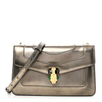 Metallic Serpenti Forever Small Shoulder Bag Silver