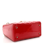 Patent Cannage Medium Lady Dior Red