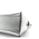 Vitello Catalan Mirror Mini Peekaboo Iconic Satchel Argento