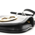 Roxy Calfskin Mini Blondie Card Case Wallet with Strap Shoulder Black