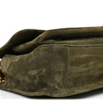 Suede Monogram Medium Niki Chain Satchel Loden Green