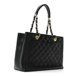 Caviar Quilted Grand Shopping Tote GST Black
