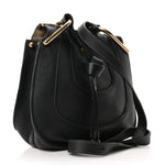 Grained Calfskin Mini Hayley Hobo Black