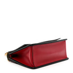 Vitello Century F is Fendi Bi-Color FF 1974 Embossed Kan I Shoulder Bag Fragola Maya Black