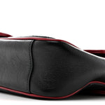 Vintage Effect Calfskin Matelasse Diagonal Small Torchon GG Marmont Shoulder Bag Black Romantic Cherry