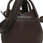 Grained Calfskin Micro Bale Bag Dark Chocolate Licorice
