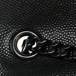 Grain De Poudre Medium Classic Monogram Monochrome Kate Satchel Black