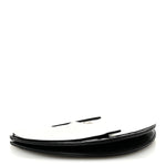 Metallic Lambskin Wave Clutch Black Silver