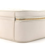 Caviar Quilted Large CC Filigree Vanity Case White