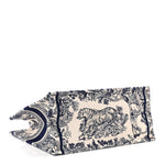 Canvas Embroidered Medium Dioriviera Toile De Jouy Book Tote Blue