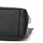 Caviar Quilted Grand Shopping Tote GST Black