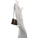 Calfskin Mini Sylvie Top Handle Bag Black