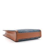 Denim All Over Print Small Vertical Cabas Navy Tan