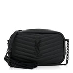 Grain De Poudre Matelasse Monochrome Monogram Mini Lou Camera Bag Black