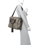GG Plus Monogram Interlocking G Briefcase Brown