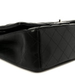 Lambskin Quilted Maxi Double Flap Black