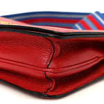 Vitello Daino Flap Crossbody Rosso