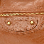 Agneau Arena Gold Hardware Medium Le City Camel