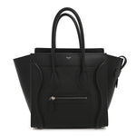 Drummed Calfskin Micro Luggage Black