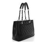 Caviar Quilted Grand Shopping Tote GST Black