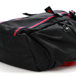 Techno Canvas Web Double Buckle Backpack Black