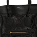 Snakeskin Large Luggage Black