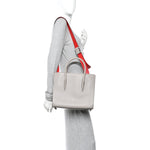 Calfskin Spikes Loubinthesky Medium Grey