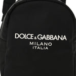 Nylon Logo Childrens Backpack Black