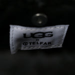 X UGG Crinkle Patent Shearling Small Shopping Bag Black