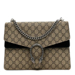 GG Supreme Monogram Medium Dionysus Shoulder Bag Black