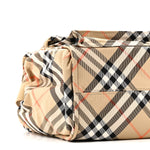 Nova Check Tote Diaper Bag Sand Beige