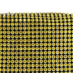 Mesh Crystal Rhinestone Mini Heiress Pouch Porcelain