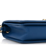 Lambskin Chevron Quilted New Medium Boy Flap Blue