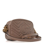 Calfskin Matelasse Small GG Marmont Chain Shoulder Bag Porcelain Rose