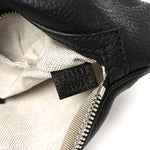 Piuma Calfskin Jumbo GG Embossed Small Belt Bag Black