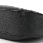 Vitello Phenix Zippered Messenger Hobo Black