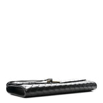Nappa Intrecciato Long Andiamo Top Handle Clutch Black
