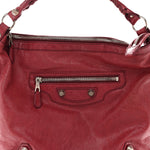 Agneau Giant 12 Silver Hardware Day Hobo Cassis