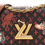 Calfskin Catogram Twist Shoulder Bag MM Marron