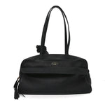 Grained Calfskin Medium Carrie Bowling Bag Black