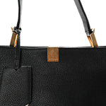 Calfskin Le Dix Soft Cabas M Shoulder Bag Black