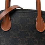 Canvas Calfskin Triomphe Mini Honorine Bag Tan