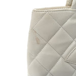 Caviar Quilted Medallion Tote White