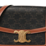 Calfskin Triomphe Canvas Teen Triomphe Bag Tan