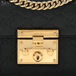 Guccissima Small Padlock Shoulder Bag Black