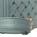 Lambskin Woven Mini Chateau Boy Flap Light Blue
