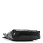 Shiny Calfskin Quilted Small Chanel 22 Black