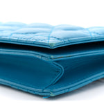 Lambskin Cannage Lady Dior Convertible Clutch Blue